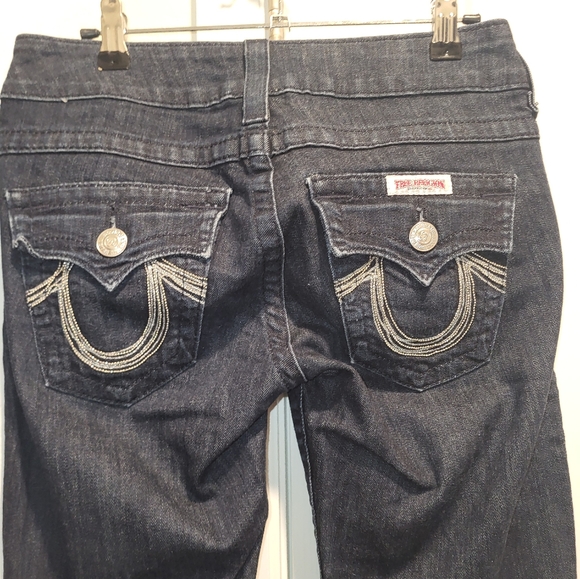 True Religion Boot Cut Dark Wash Jeans - 26 - Picture 2 of 5